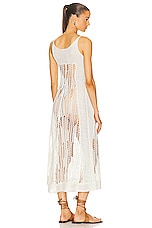 Cult Gaia Vickie Crochet Coverup Dress in Off White, view 3, click to view large image.