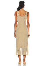 Cult Gaia Pemma Knit Crochet Coverup Dress in Gold, view 3, click to view large image.