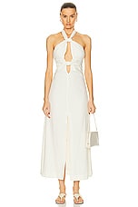 Cult Gaia Susana Midi Dress in Off White, view 1, click to view large image.