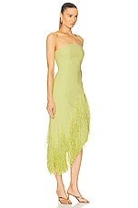 Cult Gaia Libby Mid Length Gown in Lemon Sorbet, view 2, click to view large image.
