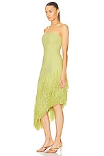 Cult Gaia Libby Mid Length Gown in Lemon Sorbet, view 3, click to view large image.