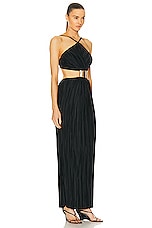Cult Gaia Mitra Sleeveless Gown in Black, view 2, click to view large image.