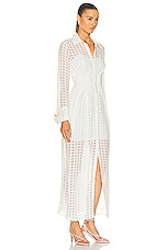 Cult Gaia Pernille Long Sleeve Dress in Off White, view 3, click to view large image.