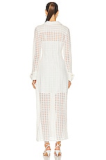 Cult Gaia Pernille Long Sleeve Dress in Off White, view 4, click to view large image.