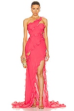 Cult Gaia Micola Long Gown in Sunkiss, view 1, click to view large image.