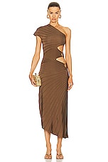 Cult Gaia Lurenz Midi Knit Dress in Affogato, view 1, click to view large image.