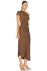 Cult Gaia Lurenz Midi Knit Dress in Affogato, view 2, click to view large image.