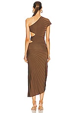 Cult Gaia Lurenz Midi Knit Dress in Affogato, view 4, click to view large image.
