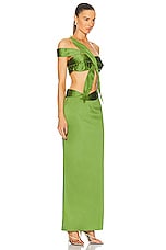 Cult Gaia Sharlena Long Gown in Olea, view 2, click to view large image.
