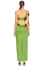 Cult Gaia Sharlena Long Gown in Olea, view 4, click to view large image.