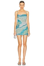 Cult Gaia Bebe Short Sleeveless Dress in Landscape Print, view 1, click to view large image.