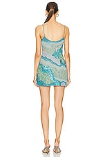 Cult Gaia Bebe Short Sleeveless Dress in Landscape Print, view 3, click to view large image.