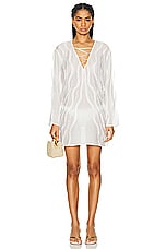 Cult Gaia Shemariah Coverup Dress in Off White, view 1, click to view large image.