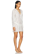 Cult Gaia Shemariah Coverup Dress in Off White, view 2, click to view large image.