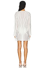 Cult Gaia Shemariah Coverup Dress in Off White, view 3, click to view large image.