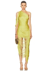 Cult Gaia Sona Knit Dress in Algae, view 1, click to view large image.