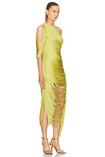 Cult Gaia Sona Knit Dress in Algae, view 2, click to view large image.