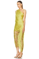 Cult Gaia Sona Knit Dress in Algae, view 3, click to view large image.