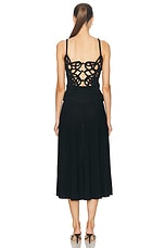 Cult Gaia Nalda Knit Dress in Black, view 3, click to view large image.