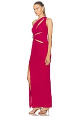 Cult Gaia Zinna Gown in Magenta, view 3, click to view large image.