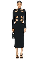 Cult Gaia Anaria Knit Dress in Black, view 1, click to view large image.