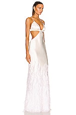 Cult Gaia Raisa Gown in Off White, view 2, click to view large image.