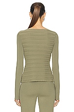 Cult Gaia Troi Knit Top in Tea, view 3, click to view large image.