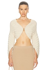 Cult Gaia Galina Knit Cardigan in Beach, view 1, click to view large image.