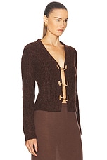 Cult Gaia Adel Knit Cardigan in Java, view 2, click to view large image.