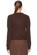 Cult Gaia Adel Knit Cardigan in Java, view 3, click to view large image.