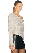 Cult Gaia Lea Knit Top in Fog, view 2, click to view large image.