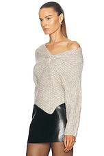 Cult Gaia Lea Knit Top in Fog, view 3, click to view large image.