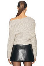 Cult Gaia Lea Knit Top in Fog, view 4, click to view large image.