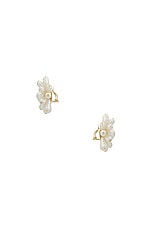 Cult Gaia Jules Earring in Pearl, view 2, click to view large image.