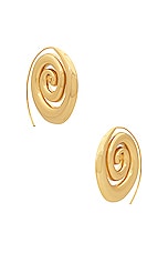 Cult Gaia Cassia Earring in Shiny Brass, view 1, click to view large image.