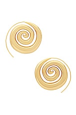 Cult Gaia Cassia Earring in Shiny Brass, view 2, click to view large image.