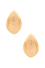 Cult Gaia Erin Earrings in Brushed Brass, view 1, click to view large image.