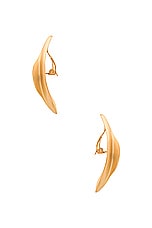 Cult Gaia Erin Earrings in Brushed Brass, view 2, click to view large image.