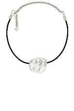 Cult Gaia Cleo Choker Necklace in Shiny Silver, view 1, click to view large image.