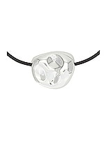 Cult Gaia Cleo Choker Necklace in Shiny Silver, view 2, click to view large image.