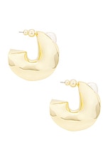 Cult Gaia Shira Earrings in Shiny Brass, view 2, click to view large image.