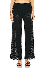 Cult Gaia Jayla Knit Pant in Black, view 1, click to view large image.