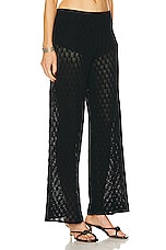 Cult Gaia Jayla Knit Pant in Black, view 2, click to view large image.