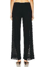 Cult Gaia Jayla Knit Pant in Black, view 3, click to view large image.