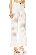 Cult Gaia Celyse Straight Pant in Off White, view 2, click to view large image.