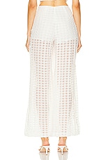 Cult Gaia Celyse Straight Pant in Off White, view 3, click to view large image.