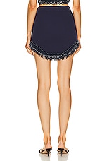 Cult Gaia Arvid Short Knit Skirt in Evening Blue, view 4, click to view large image.