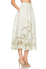 Cult Gaia Darina Skirt in Light Honeydew, view 2, click to view large image.