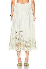 Cult Gaia Darina Skirt in Light Honeydew, view 3, click to view large image.