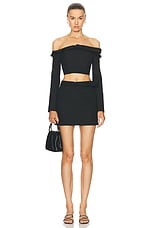 Cult Gaia Essie Skirt in Black, view 5, click to view large image.